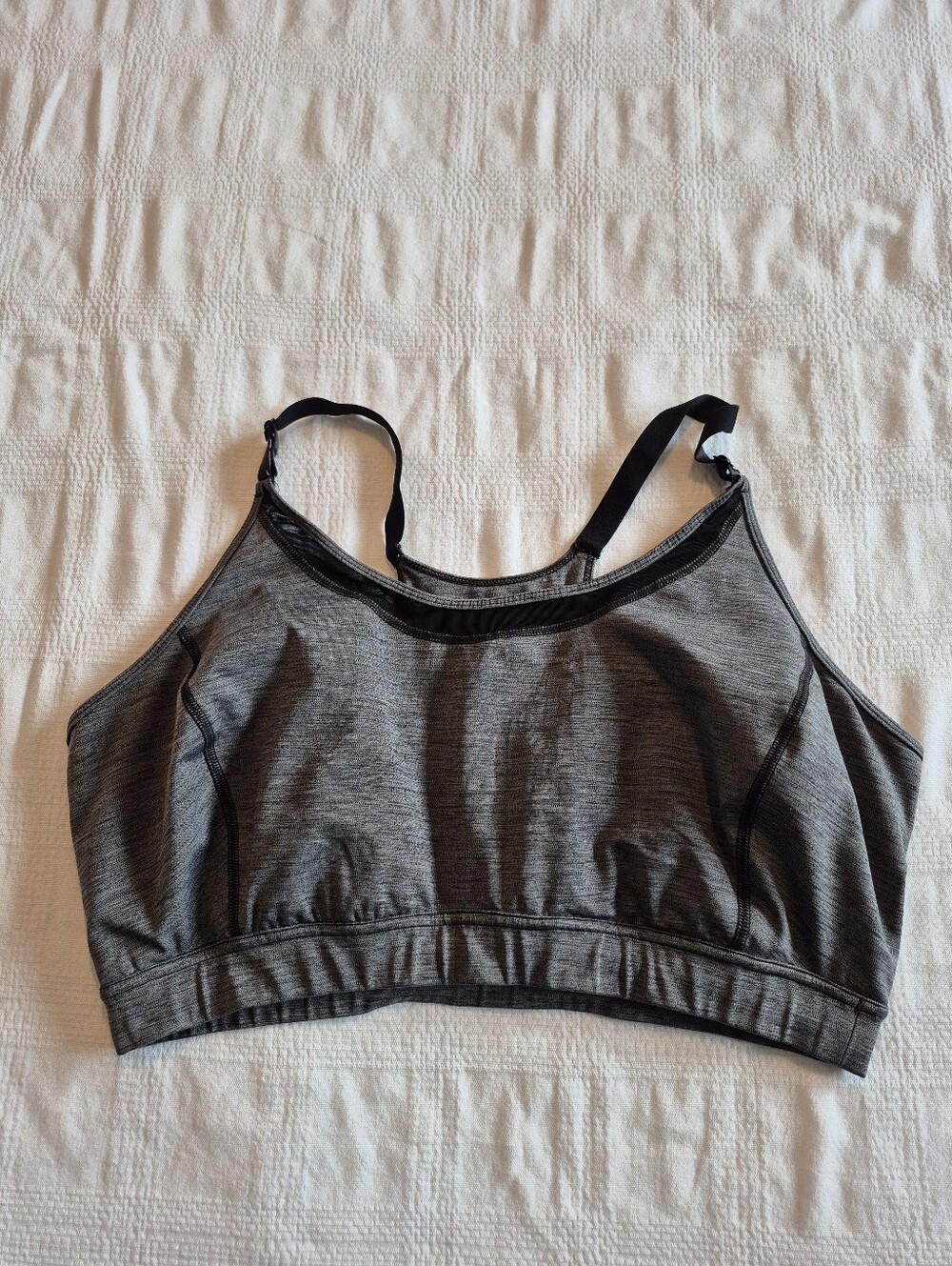 Duluth Trading Co women's 3X heather gray sports bra no padding VGUC